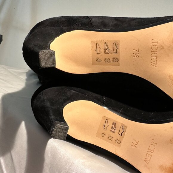 J.CREW Black Suede Knee-High Boots – Size 7.5 - Picture 2 of 10